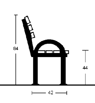 Preview: Parkbank Modell Stadtmauer