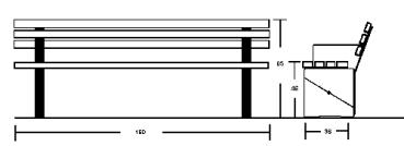 Preview: Parkbank Modell Reflexion