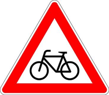 Verkehrszeichen VZ 138-10 Radverkehr Aufstellung rechts