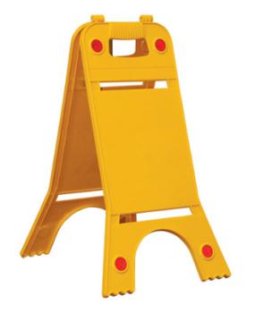 Preview: Warnaufsteller aus Kunststoff