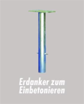 Sperrpfosten rot/weiß aus Stahl quadratisch, 70 x 70 m