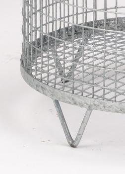 Preview: Abfallsammler Drahtkorb komplett aus verzinktem Draht