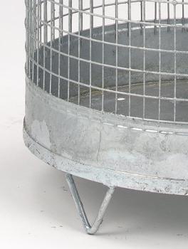 Preview: Abfallsammler Drahtkorb mit stabilem Blechboden