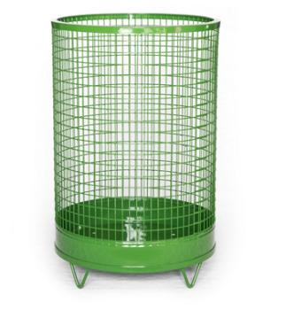 Preview: Abfallsammler Drahtkorb mit stabilem Blechboden