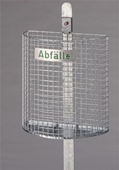 Preview: Abfallbehälter Drahtkorb Typ Halbrund