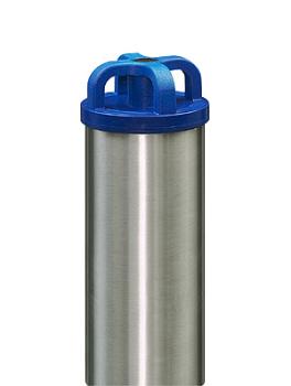 Preview: Edelstahlsperrpfosten, rund mit Kettenkopf, Durchmesser 61mm,