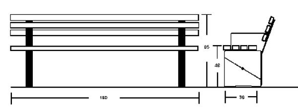 Parkbank Modell Reflexion
