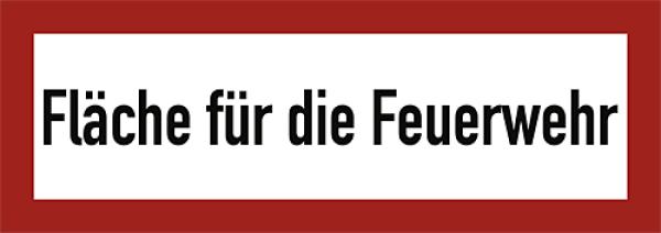 Hinweisschild - Fläche für die Feuerwehr