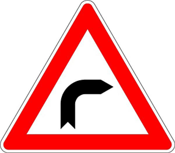 Verkehrszeichen VZ 103-20 Kurve rechts