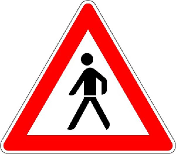 Verkehrszeichen VZ 133-10 Fußgänger rechts