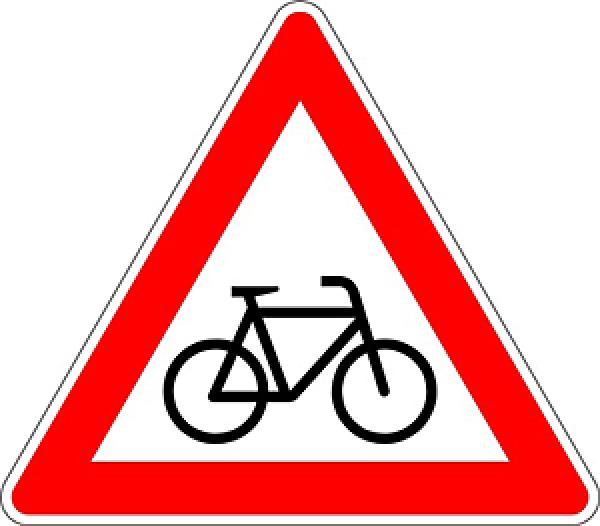 Verkehrszeichen VZ 138-20 Radverkehr Aufstellung links