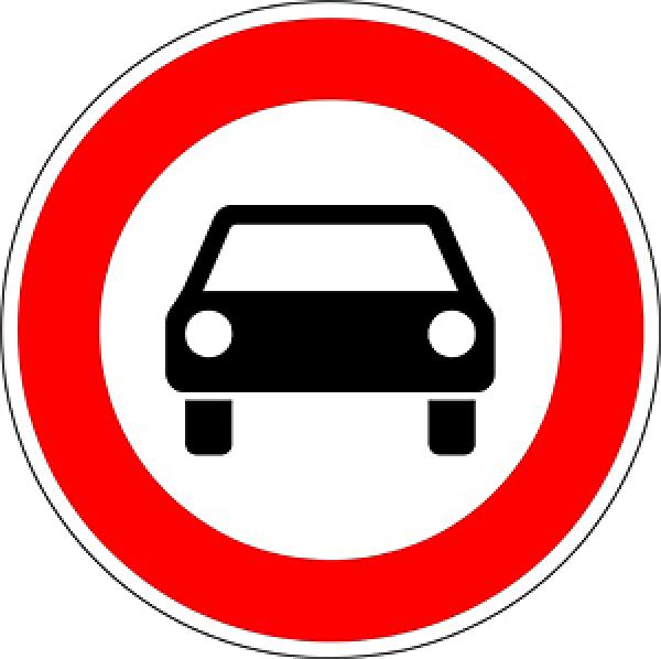 Verkehrszeichen VZ 251 Verbot für Kraftwagen