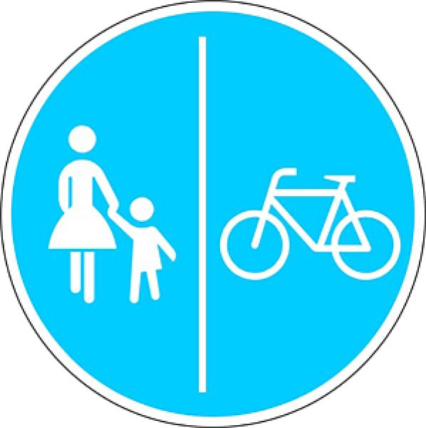 Verkehrszeichen VZ 241-31 Getrennter Rad- und Gehweg Radweg rechts
