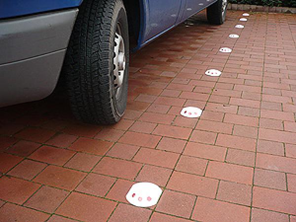 Markierungsnägel oval aus Kunststoff, VE = 100 Stück