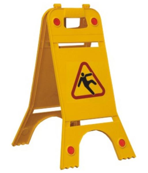 Warnaufsteller aus Kunststoff