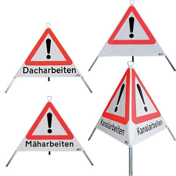 Warnpyramiden 3-seitige Faltsignale