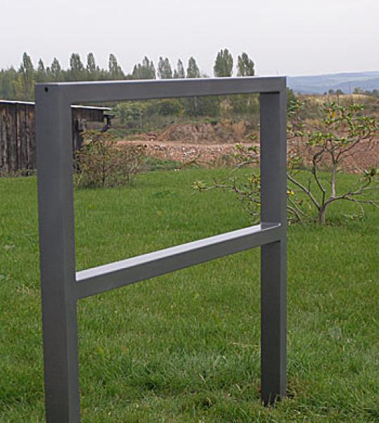 Fahrrad-Anlehnbügel Typ Rechteck mit Mittelstrebe