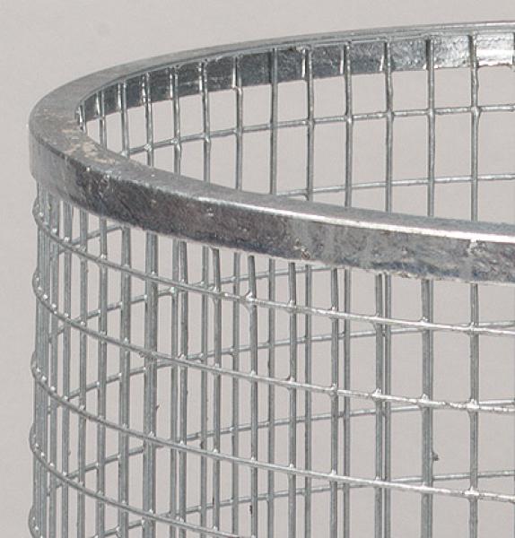 Abfallsammler Drahtkorb mit stabilem Blechboden