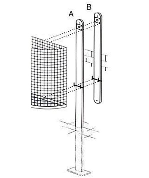 Abfallbehälter Drahtkorb Typ Halbkreis
