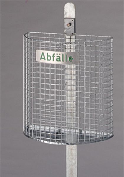 Abfallbehälter Drahtkorb Typ Halbrund