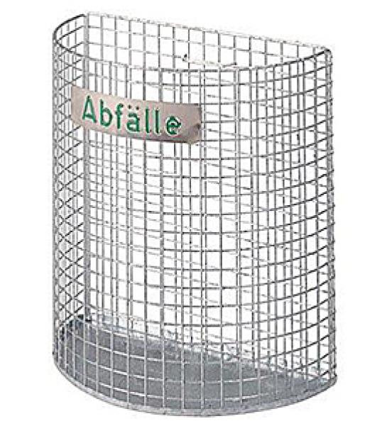 Abfallbehälter Drahtkorb Typ Halbrund