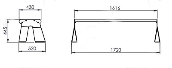 Hockerbank Typ METAL