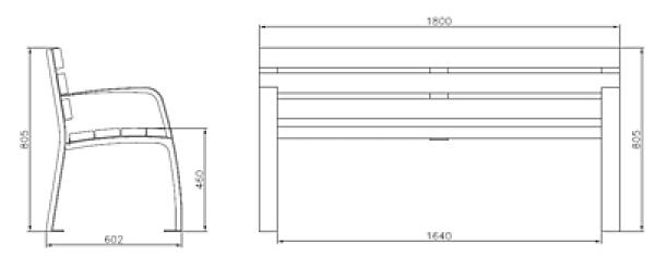 Parkbank Modell URBAN
