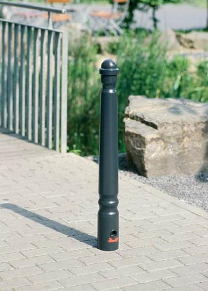 Stilsperrpfosten, konisch aus Stahl, mit Ringtaillen