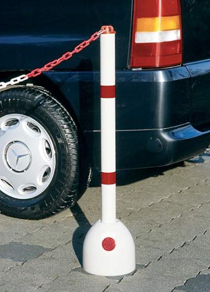 Parkpilz mit Sperrpfosten aus Kunststoff