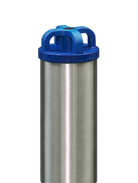 Edelstahlsperrpfosten, rund mit Kettenkopf, Durchmesser 76mm,