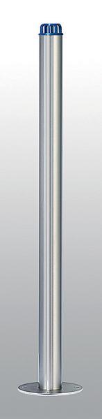 Edelstahlsperrpfosten, rund mit Kettenkopf, Durchmesser 76mm,